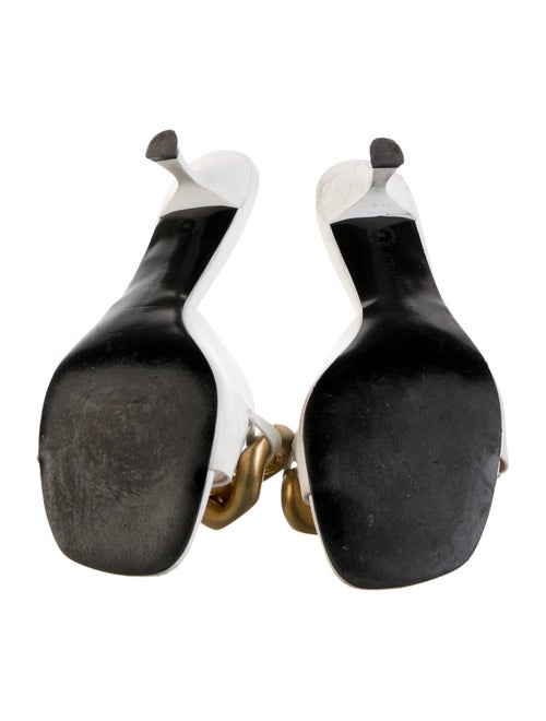 Stella McCartney Vegan Leather Chain-Link Accents Slides