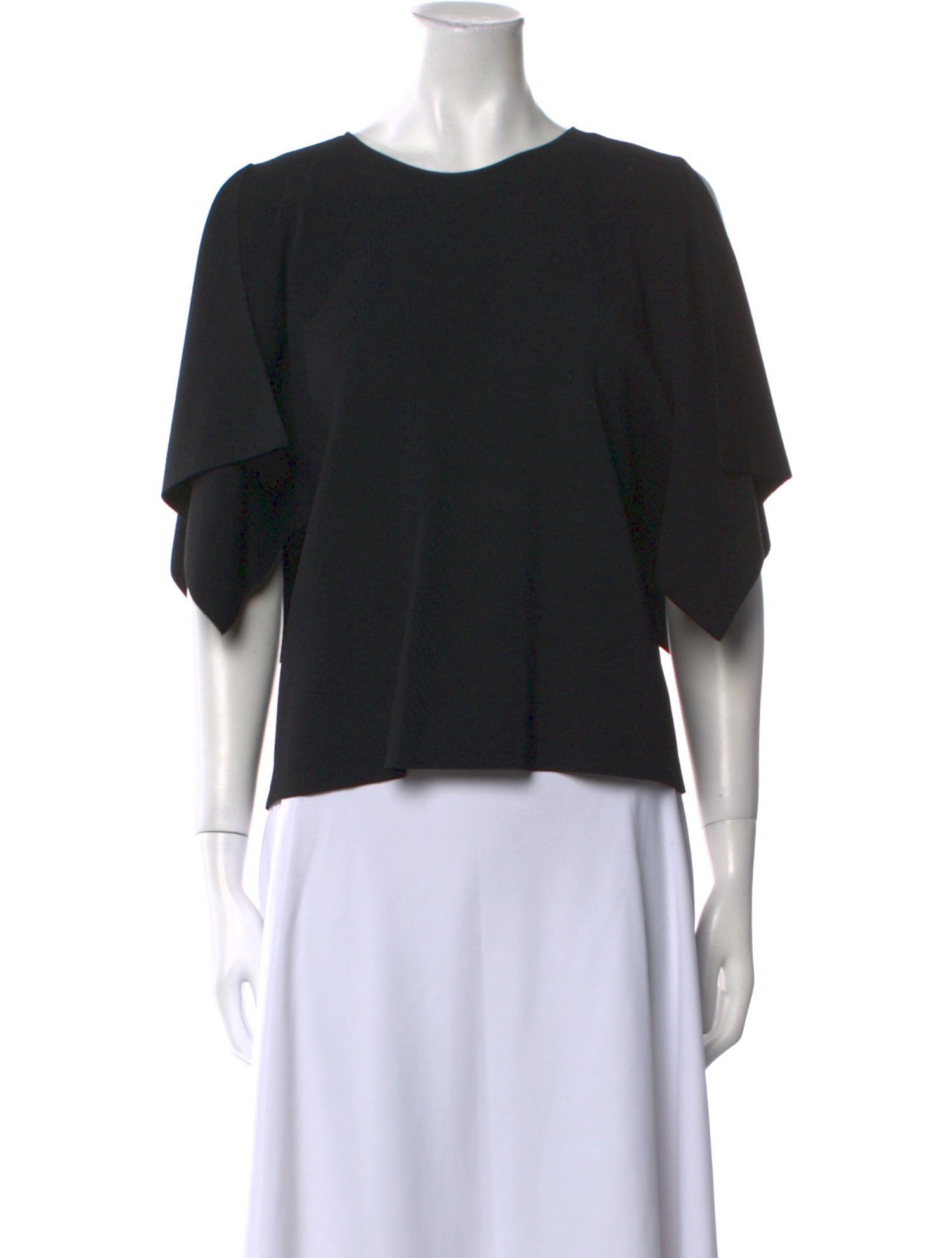 Stella McCartney Bateau Neckline Short Sleeve Crop Top