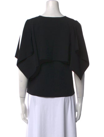 Stella McCartney Bateau Neckline Short Sleeve Crop Top