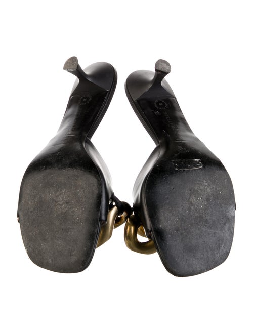 Stella McCartney Vegan Leather Chain-Link Accents Slides