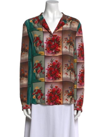 Stella McCartney Silk Floral Print Blouse