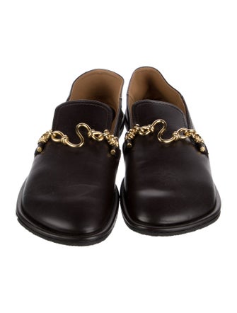 Stella McCartney Vegan Leather Chain-Link Accents Loafers
