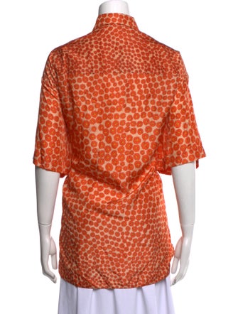 Stella McCartney Silk Floral Print Button-Up Top