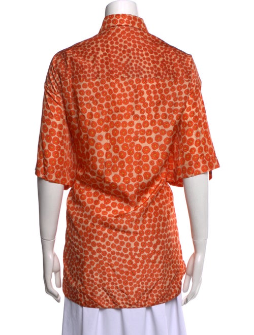 Stella McCartney Silk Floral Print Button-Up Top
