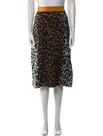 Stella McCartney Animal Print Knee-Length Skirt