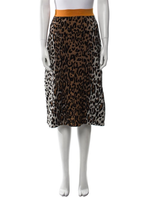Stella McCartney Animal Print Knee-Length Skirt