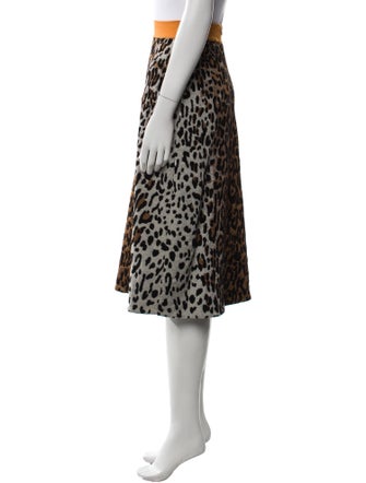 Stella McCartney Animal Print Knee-Length Skirt