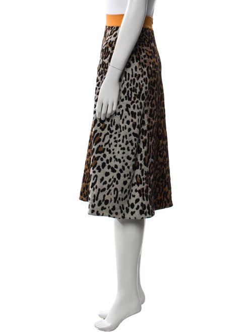 Stella McCartney Animal Print Knee-Length Skirt