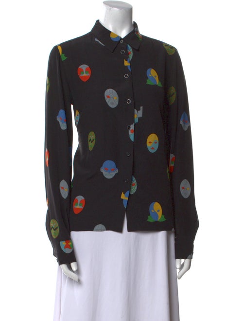 Stella McCartney Silk Printed Button-Up Top