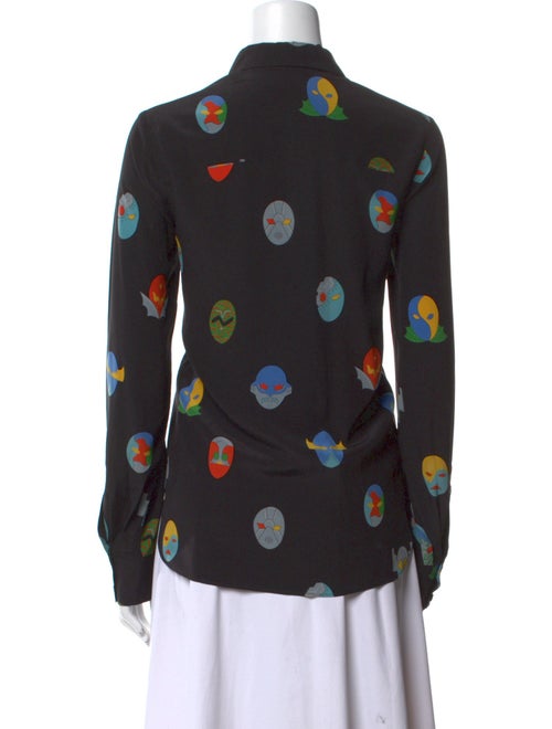 Stella McCartney Silk Printed Button-Up Top
