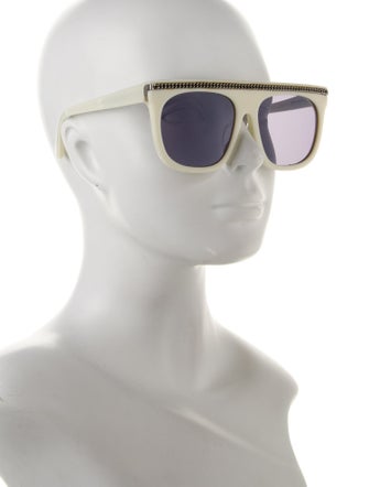 Stella McCartney Chain-Link Accent Wayfarer Sunglasses