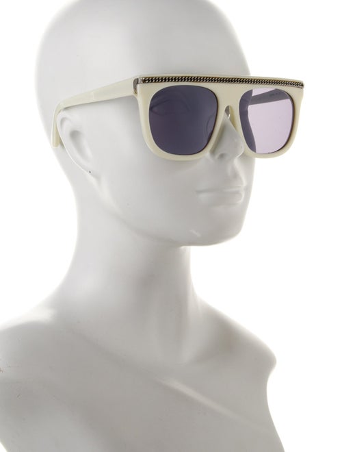 Stella McCartney Chain-Link Accent Wayfarer Sunglasses