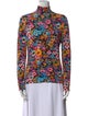 Stella McCartney Floral Print Turtleneck Blouse
