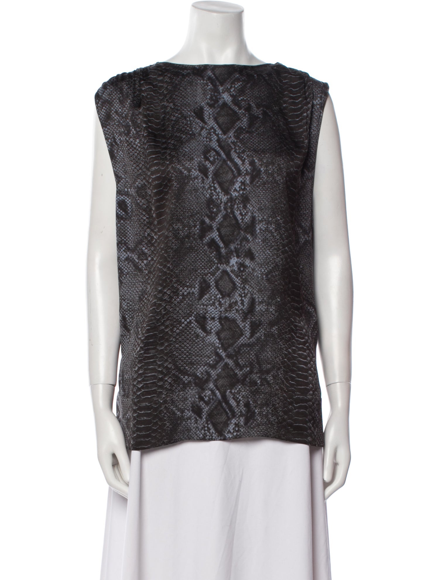 Stella McCartney Silk Bateau Neckline Top