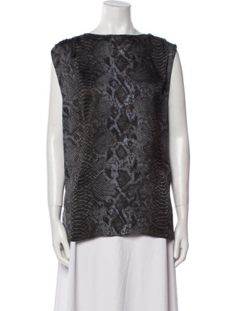 Stella McCartney Silk Bateau Neckline Top