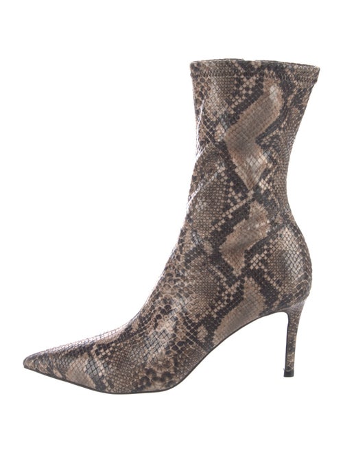 Stella McCartney Embossed Leather Animal Print Sock Boots