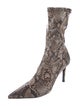 Stella McCartney Embossed Leather Animal Print Sock Boots