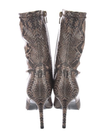 Stella McCartney Embossed Leather Animal Print Sock Boots