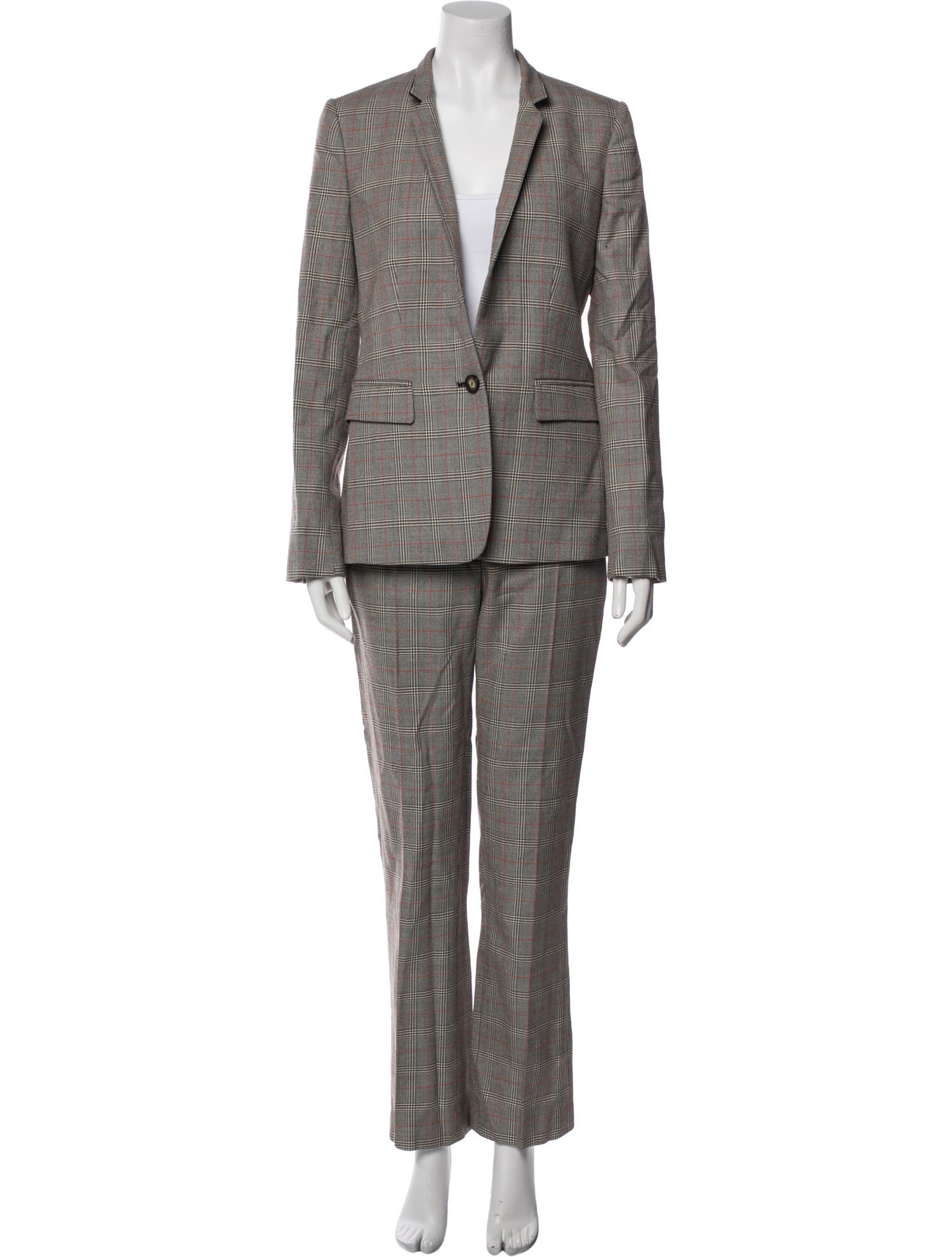 Stella McCartney Wool Plaid Print Pantsuit