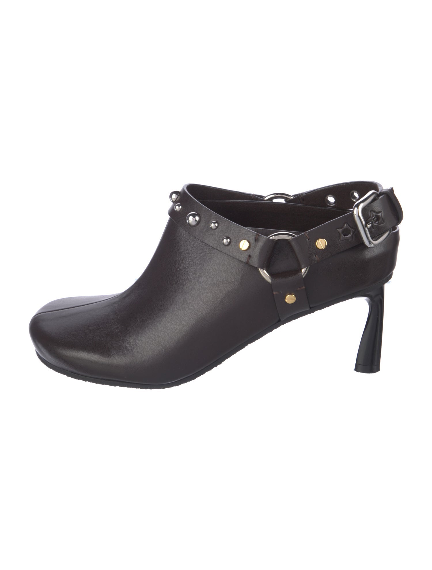 Stella McCartney Leather Studded Accents Mules