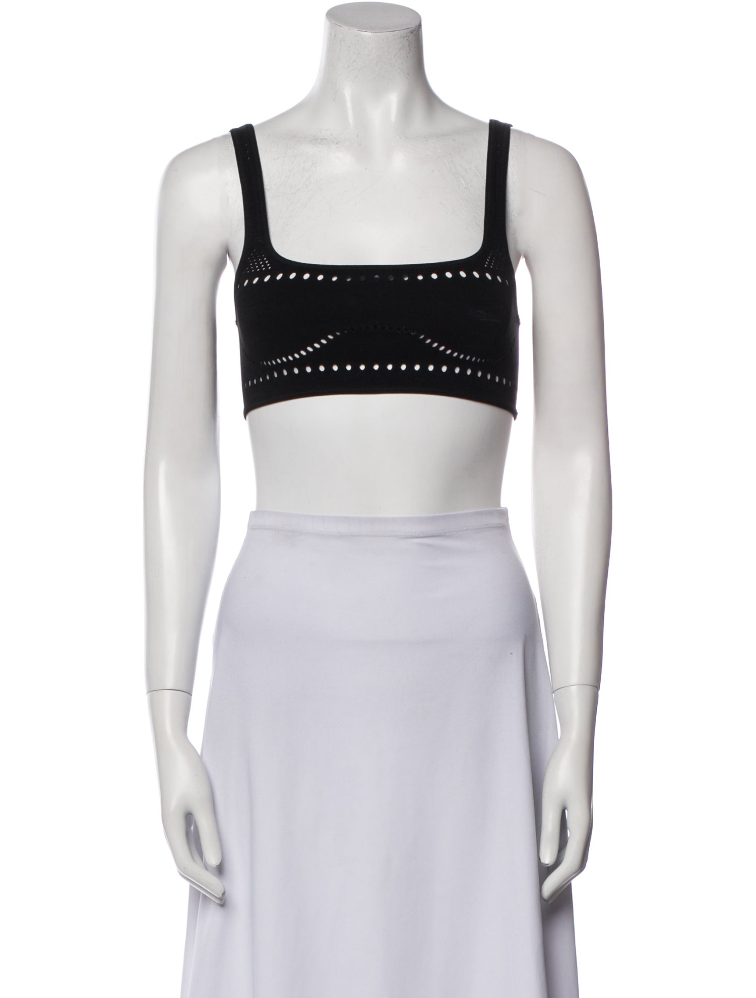 Stella McCartney Square Neckline Sleeveless Crop Top