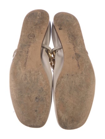 Stella McCartney Vegetarian Leather Chain-Link Accents Mules