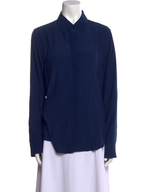 Stella McCartney Silk Long Sleeve Button-Up Top