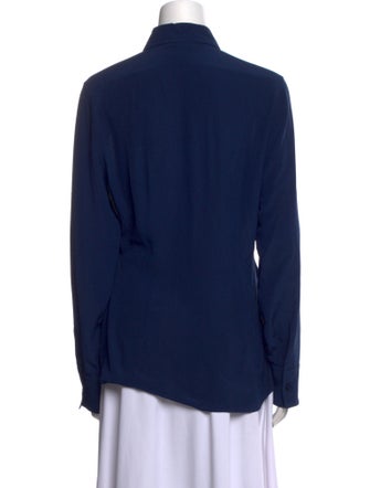 Stella McCartney Silk Long Sleeve Button-Up Top