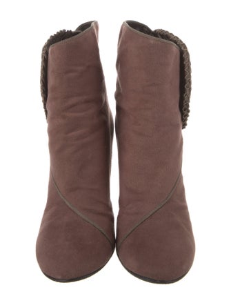 Stella McCartney Suede Colorblock Pattern Sock Boots