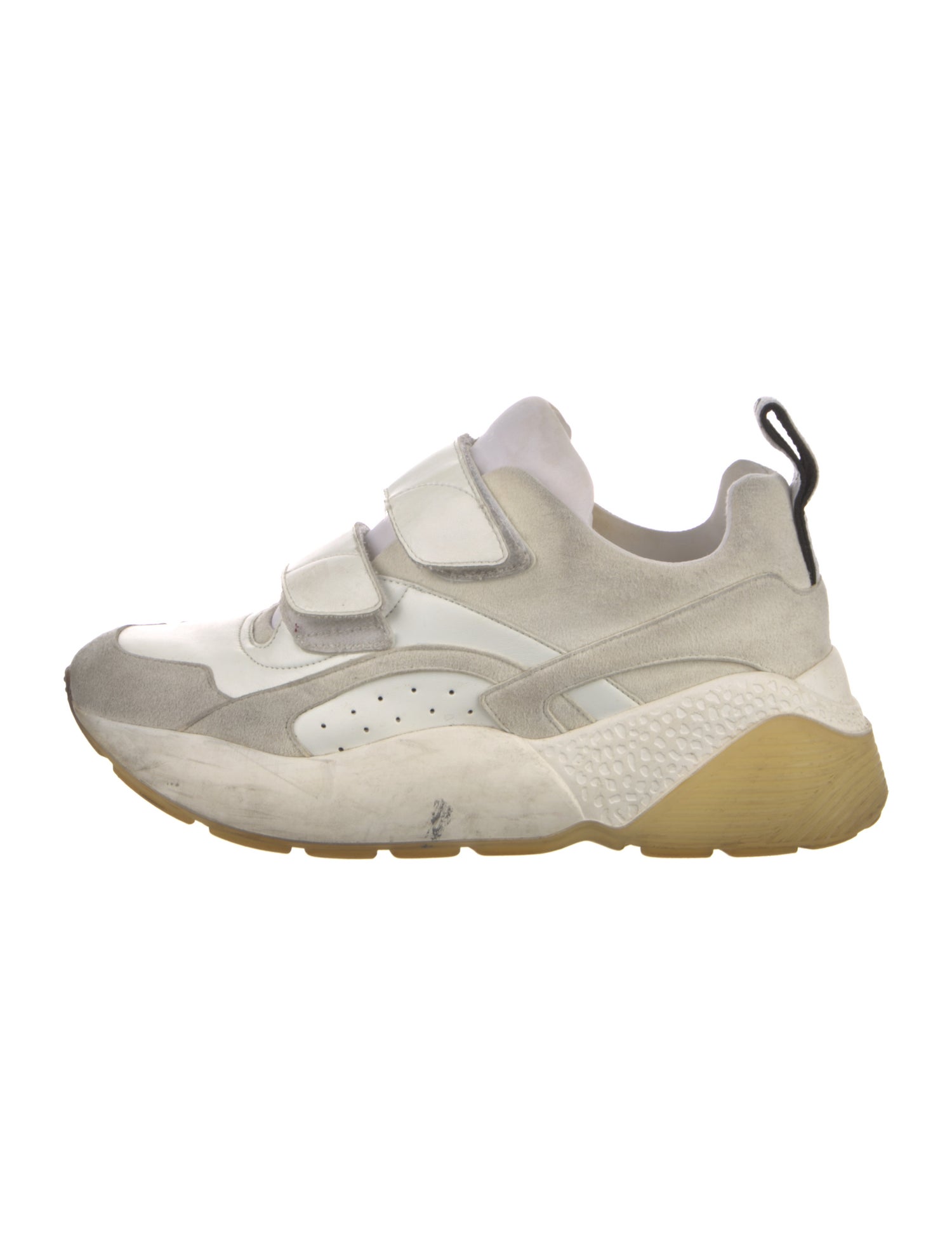 Stella McCartney Suede Colorblock Pattern Chunky Sneakers