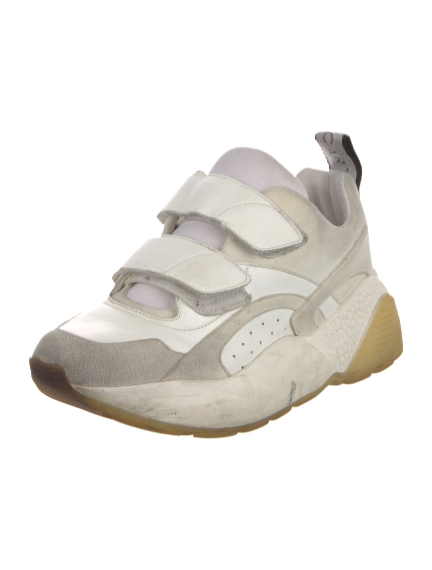 Stella McCartney Suede Colorblock Pattern Chunky Sneakers