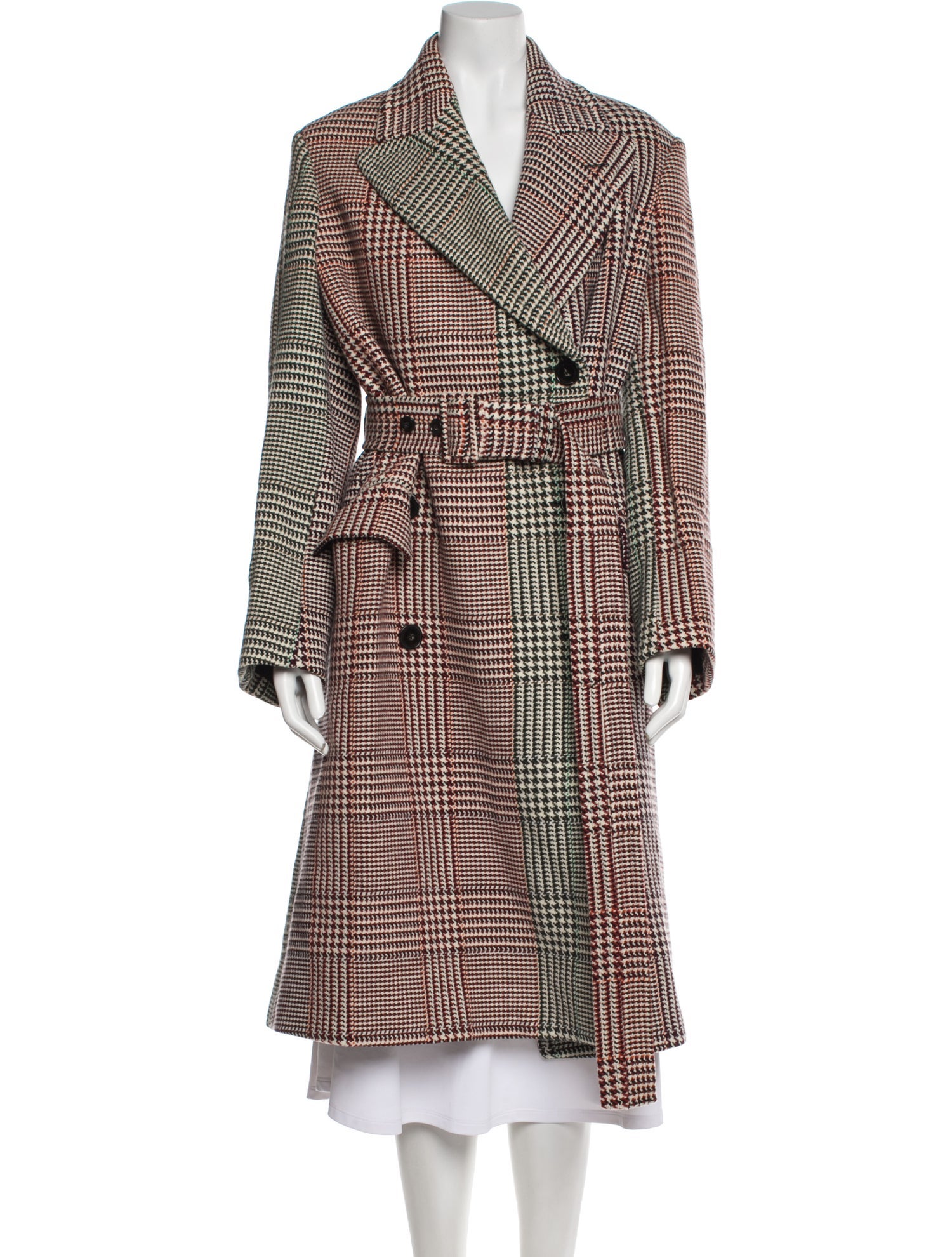 Stella McCartney Plaid Print Trench Coat