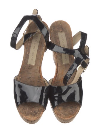 Stella McCartney Patent Leather Animal Print Sandals