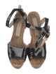 Stella McCartney Patent Leather Animal Print Sandals