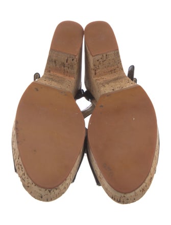 Stella McCartney Patent Leather Animal Print Sandals