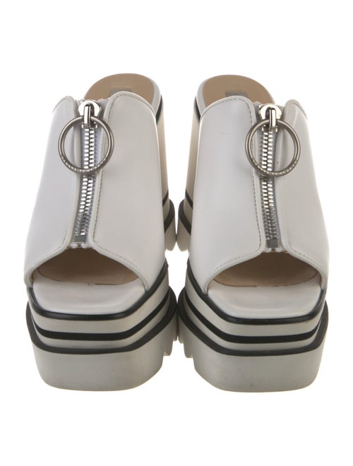 Stella McCartney Vegan Leather Colorblock Pattern Slides