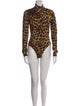 Stella McCartney Animal Print Turtleneck Bodysuit
