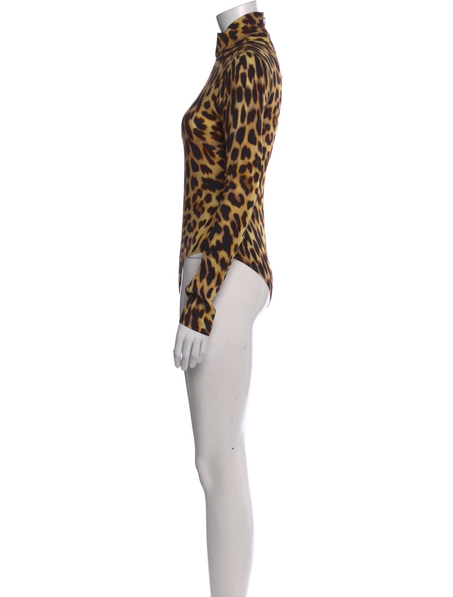 Stella McCartney Animal Print Turtleneck Bodysuit