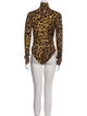 Stella McCartney Animal Print Turtleneck Bodysuit