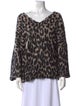 Stella McCartney Animal Print V-Neck Sweater