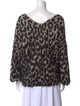 Stella McCartney Animal Print V-Neck Sweater