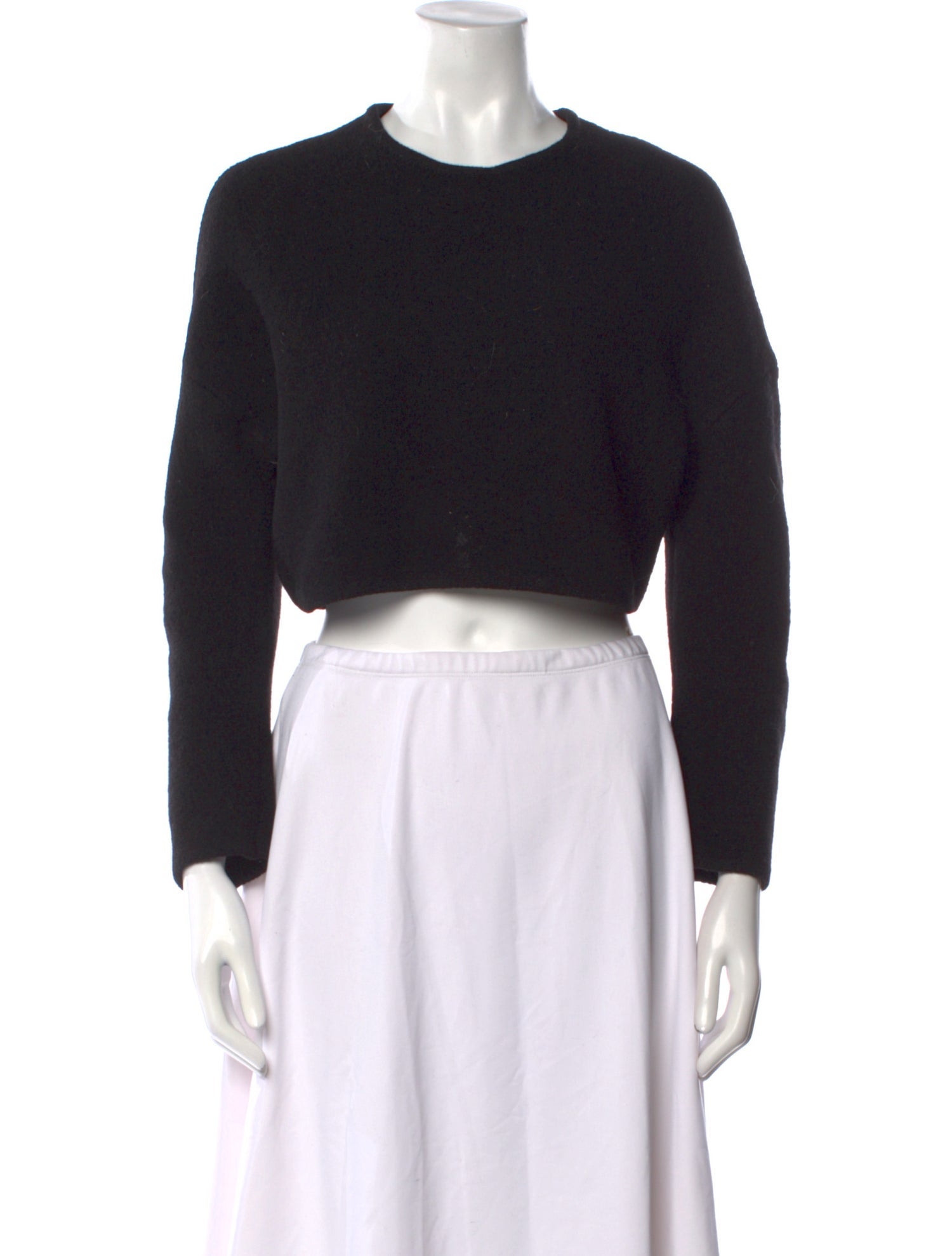 Stella McCartney Crew Neck Long Sleeve Crop Top