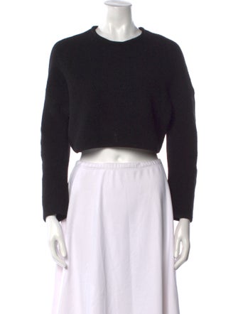 Stella McCartney Crew Neck Long Sleeve Crop Top