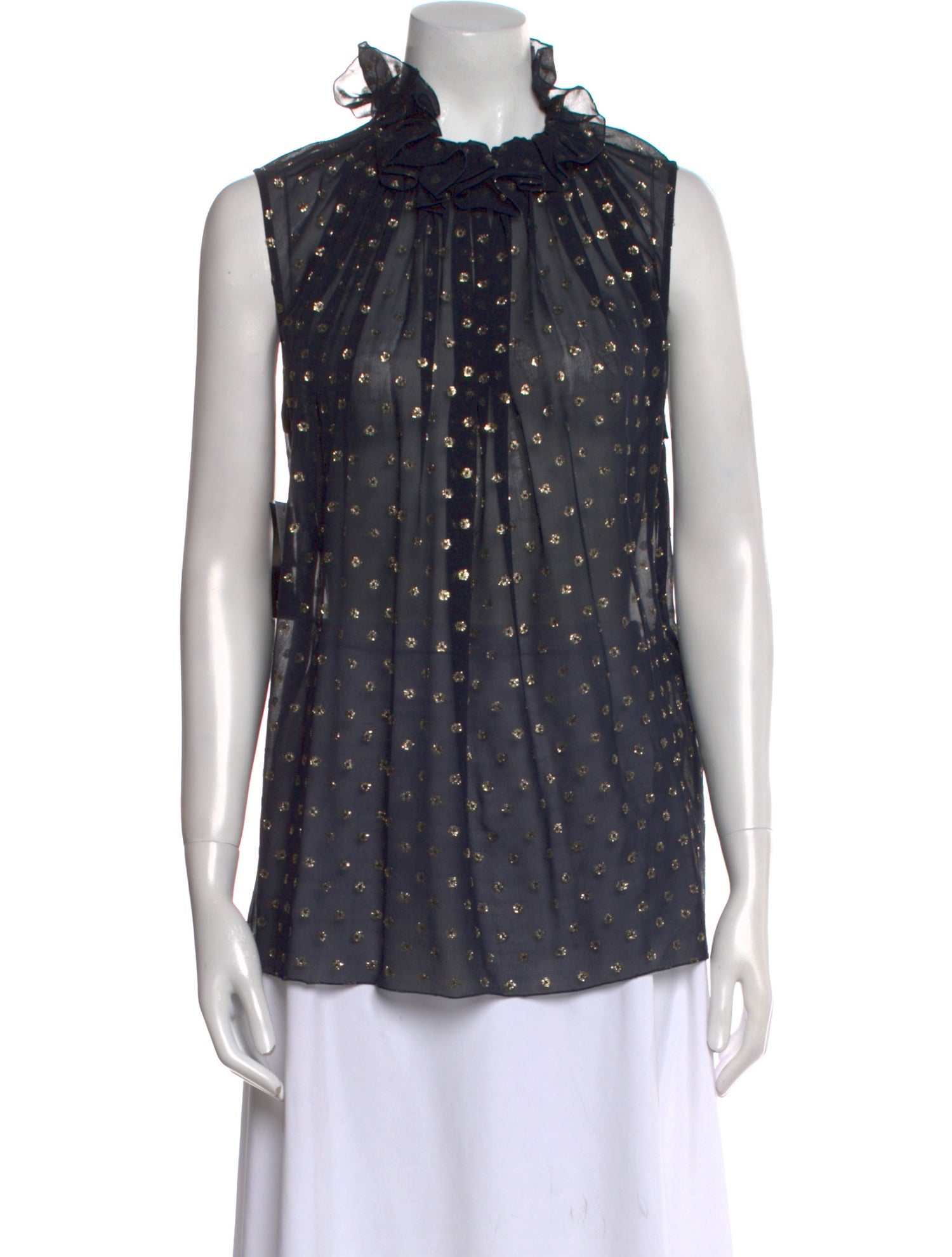 Stella McCartney Silk Polka Dot Print Blouse