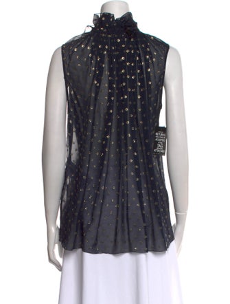 Stella McCartney Silk Polka Dot Print Blouse