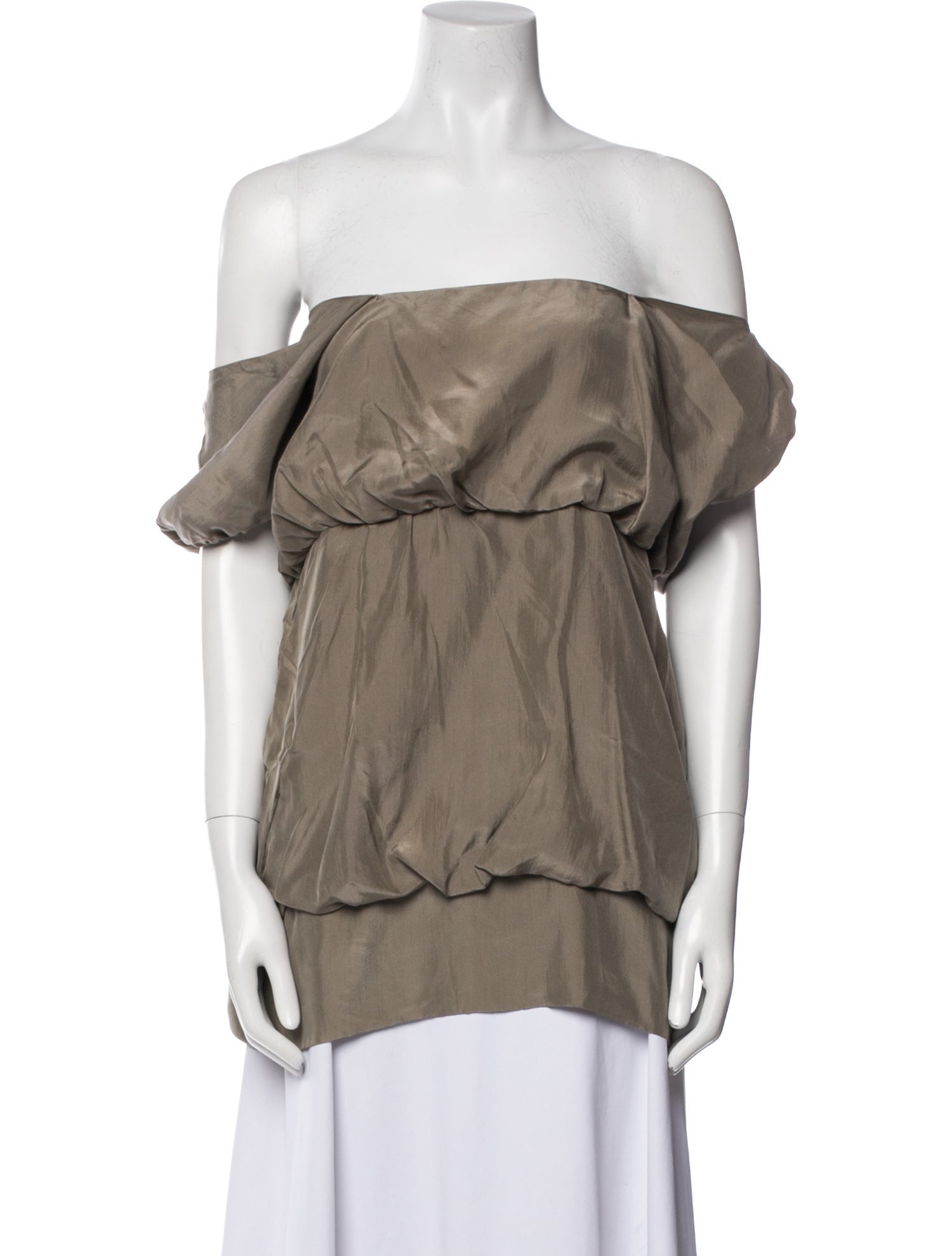 Stella McCartney Silk Off-The-Shoulder Blouse