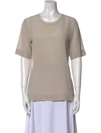 Stella McCartney Silk Scoop Neck T-Shirt