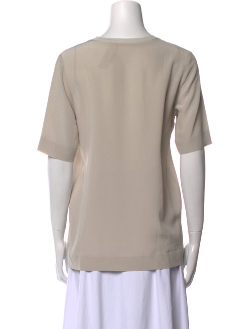 Stella McCartney Silk Scoop Neck T-Shirt