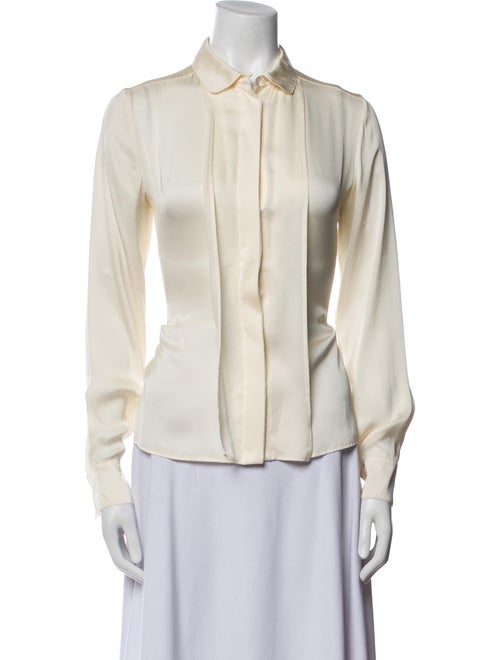Stella McCartney Silk Long Sleeve Button-Up Top