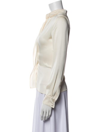 Stella McCartney Silk Long Sleeve Button-Up Top